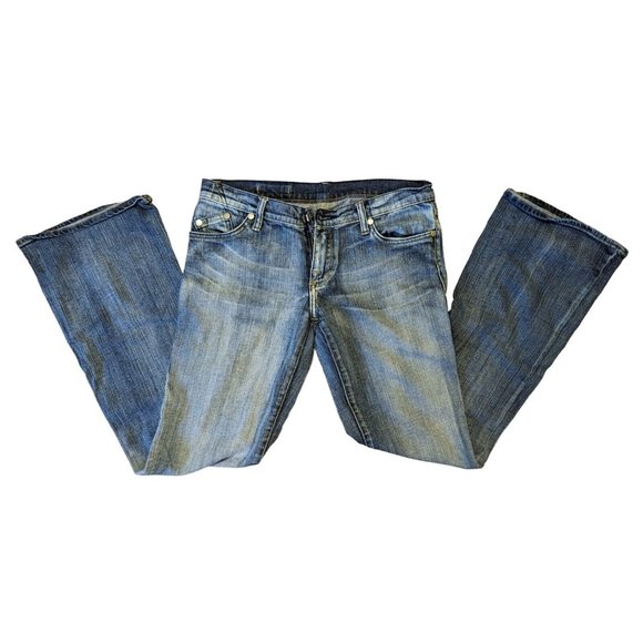 Rock & Republic Women's Blue Medium Wash Boot Cut Denim Jeans Size 28 - Picture 1 of 3